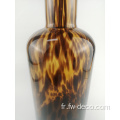 Vase Vase Leopard Pattern Art Glass Vase